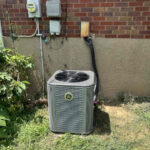 A GE AC unit installed by Missouri Furnace & Air Conditioning.