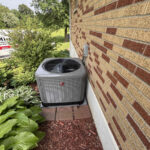 A Rheem AC unit installed by Missouri Furnace & Air Conditioning.