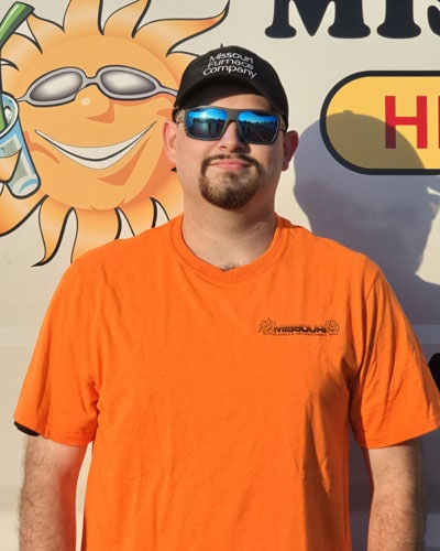 Missouri Furnace & Air Conditioning employee; Garrett - Service Sales.