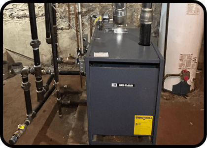 Weil-McLain boiler installed at residential home in O'Fallon, Missouri.
